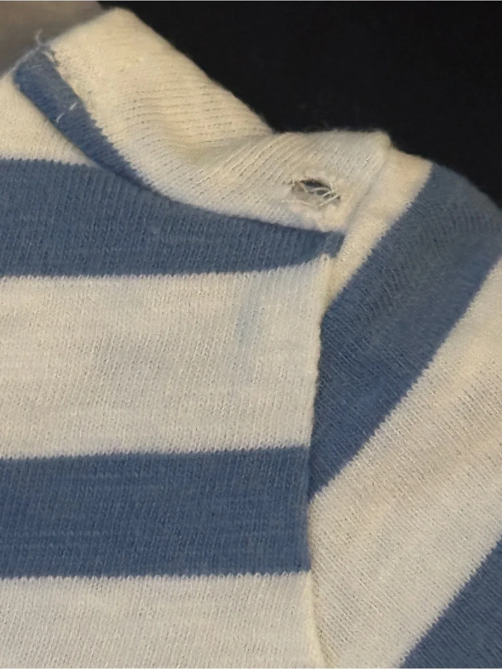Ralph Lauren Toddler Girls Blue & White Striped Ruffle Dress 2T